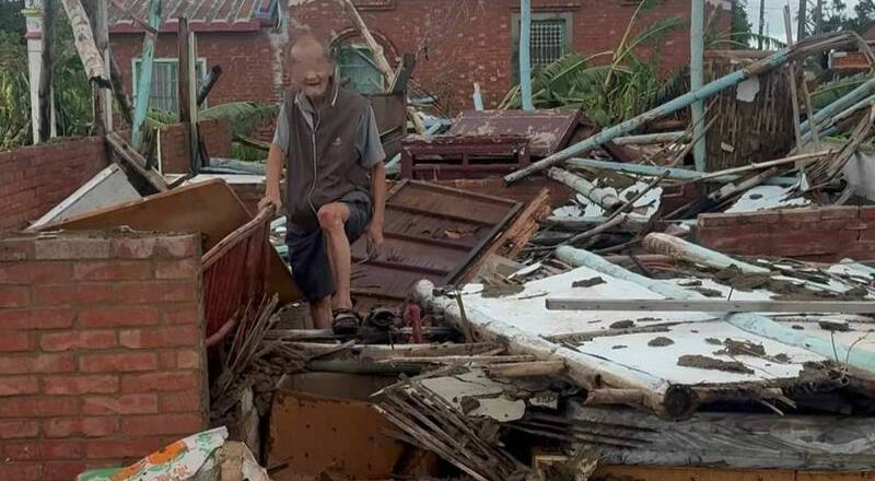 新营砖造平房强风中倒塌 8旬独老脱困幸无大碍