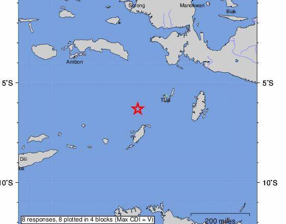 印尼发生规模6.7强震 暂无海啸之虞