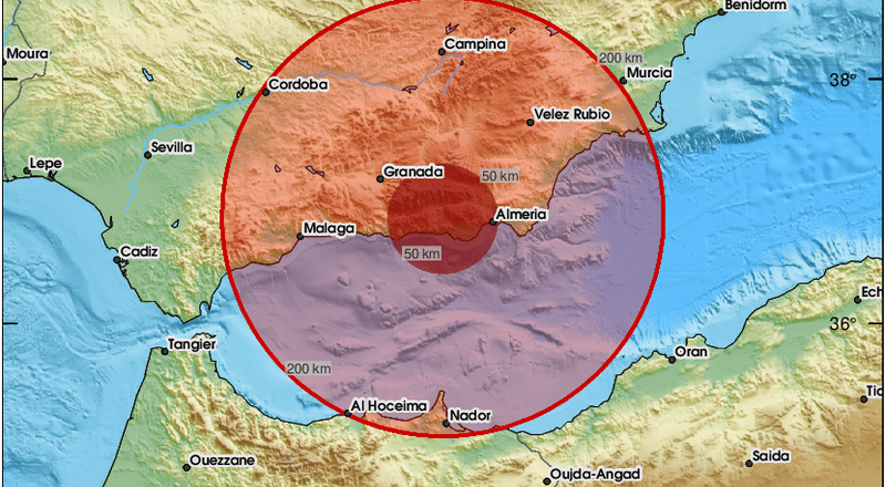 西班牙东南部外海规模5.2地震 未触发海啸警报