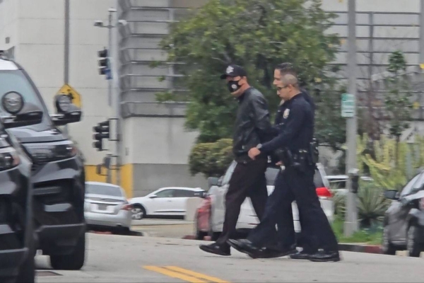 涉袭击抗议者 洛城中领馆雇用的保安被逮捕